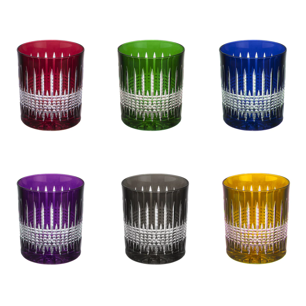 Coffret de 6 gobelets 32 cl en cristal taillé Table passion