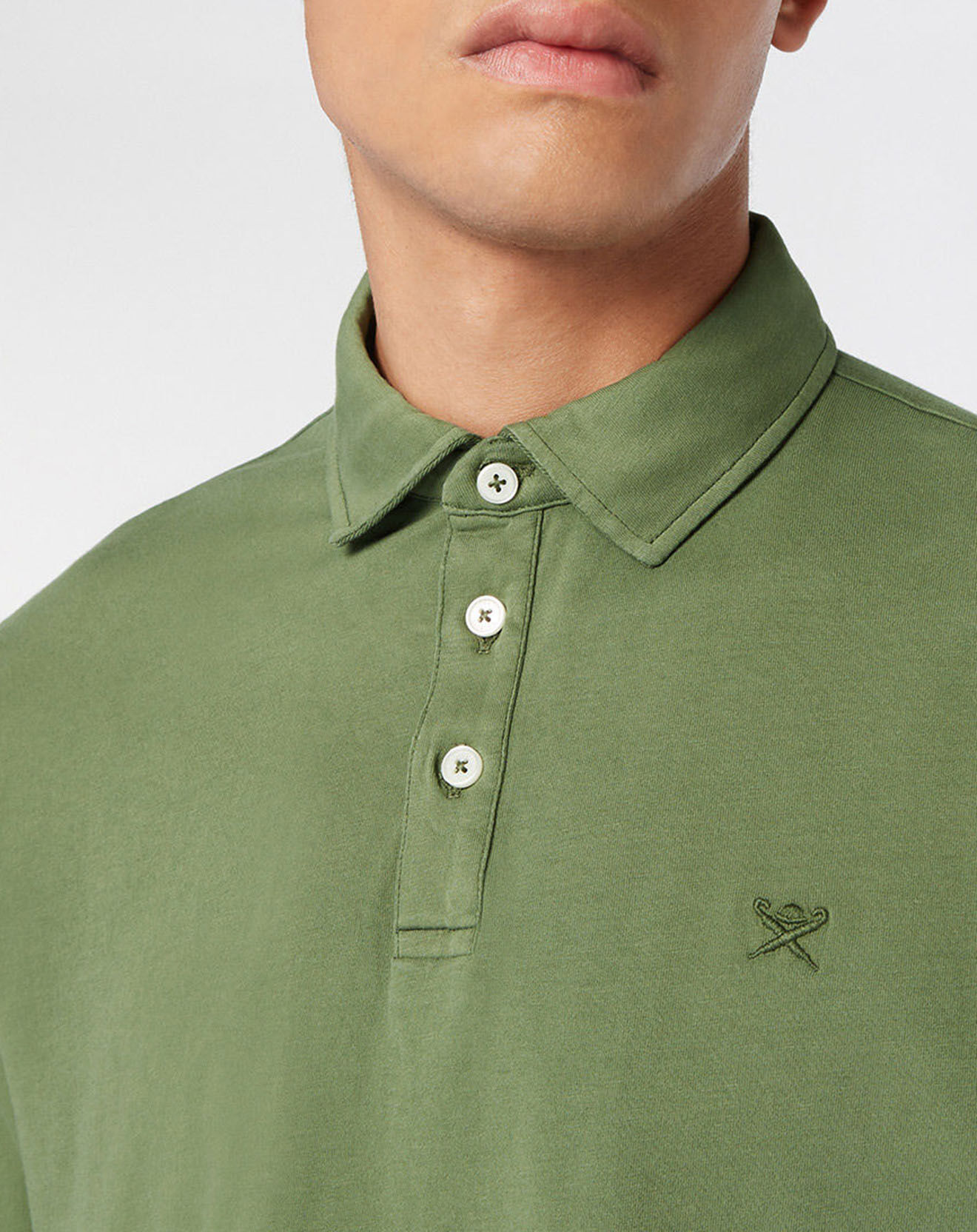 Hackett London Polo Classic Fit Gmd Jersey kaki