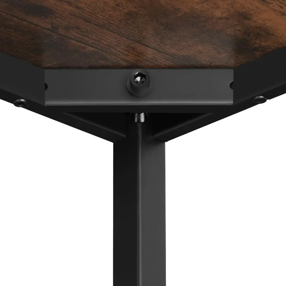 tectake Bureau Flint, Industrieel Hout Donker, Rustiek
