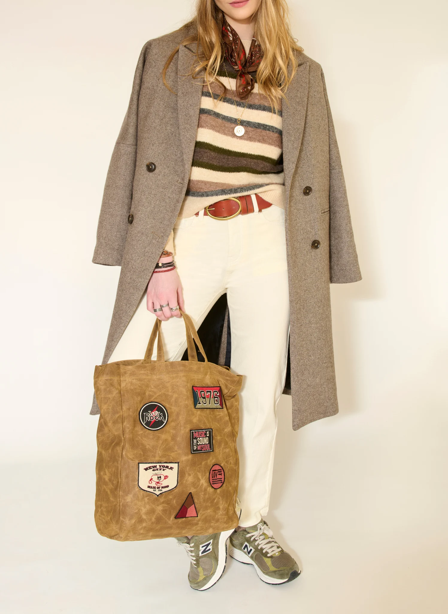 BILLY - Sac shopping en coton| Marron
