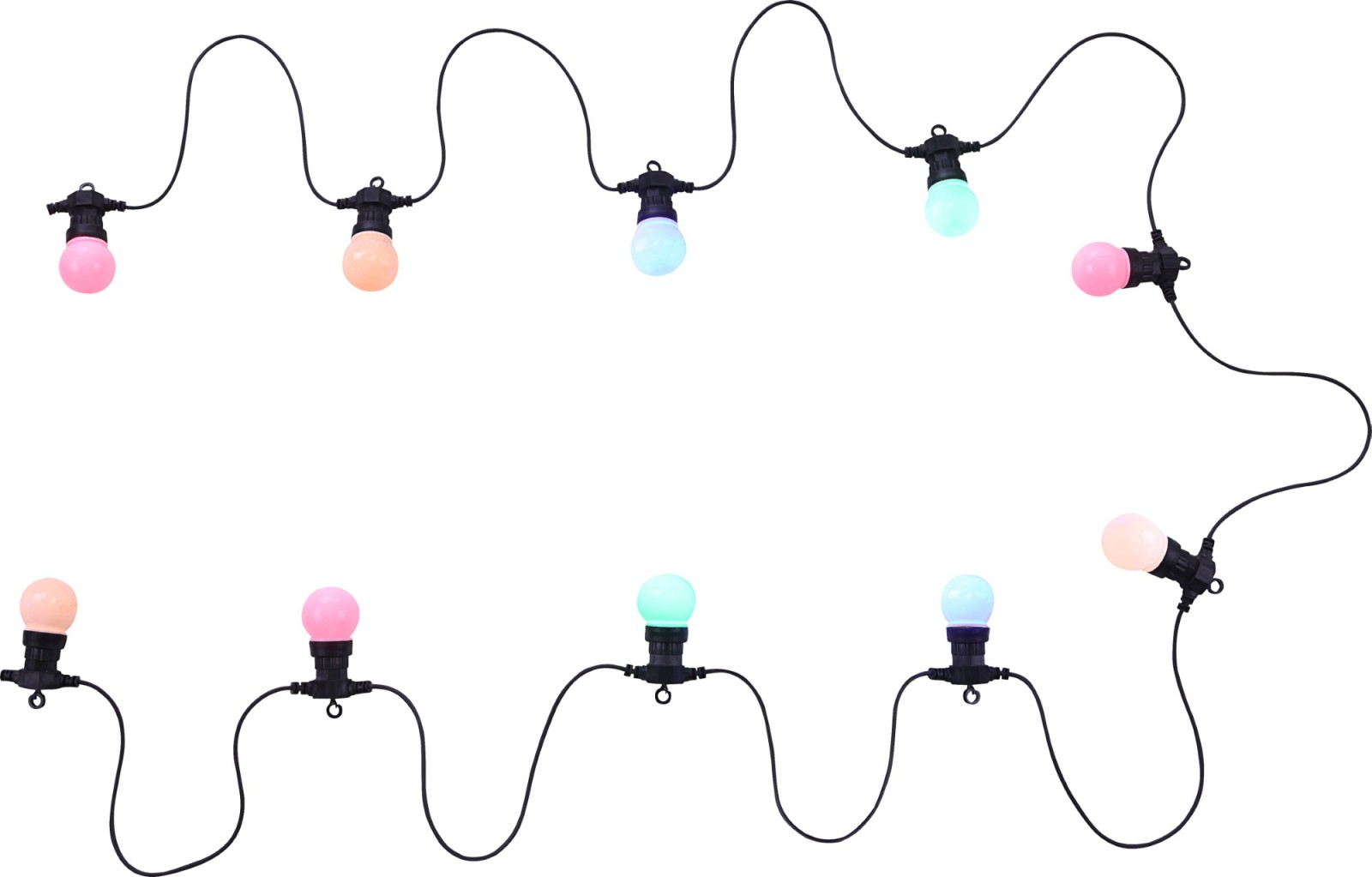 LED-Lichterkette - bunt - 10 LED - 450 cm