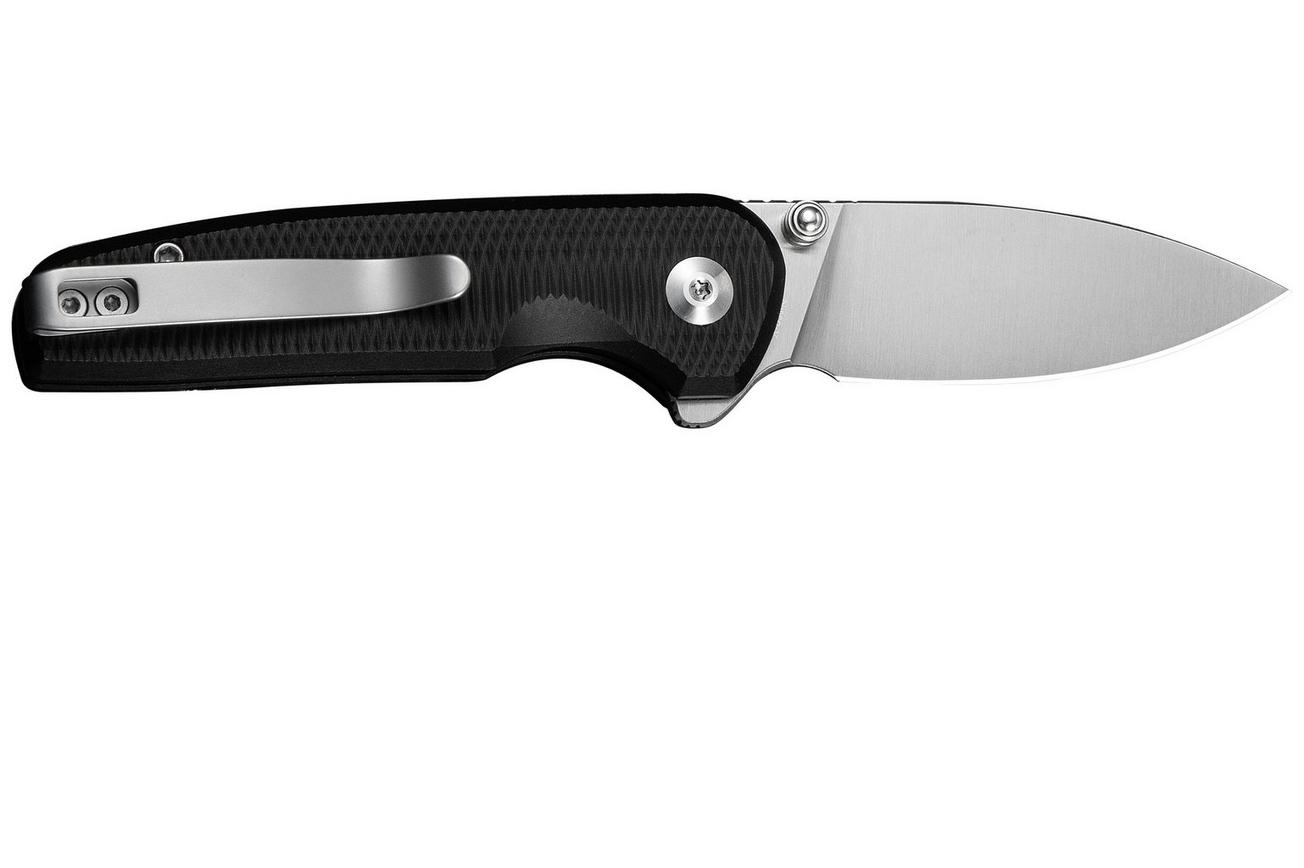 Civivi Mini Shakan C20052F-1 Satin Nitro-V, Black Aluminium, zakmes