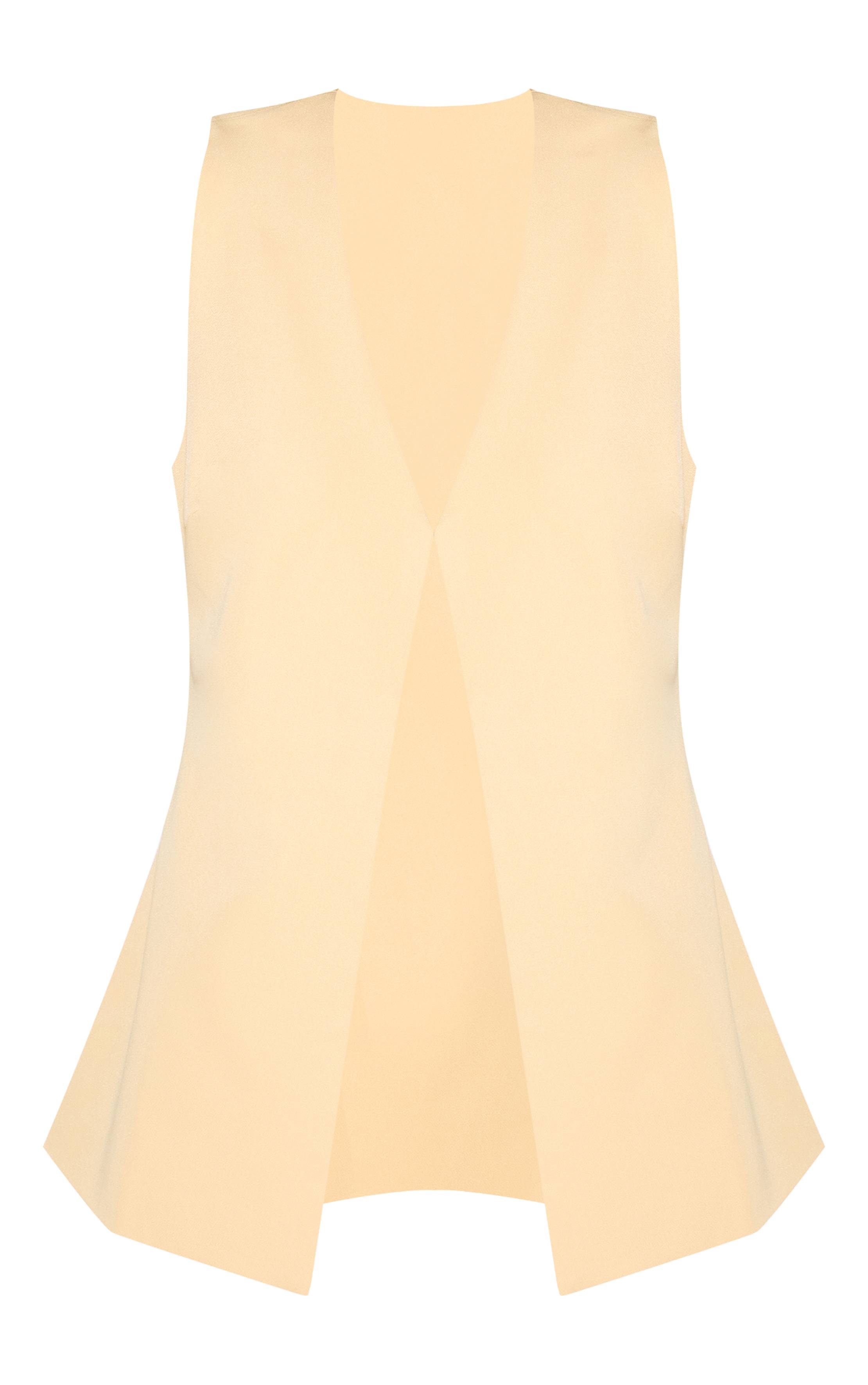 Butter Yellow Ensemble Coordonné Gilet Ajusté Tissé À Agrafes
