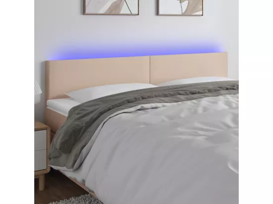 Tête de lit à LED Cappuccino 180x5x78/88 cm Similicuir