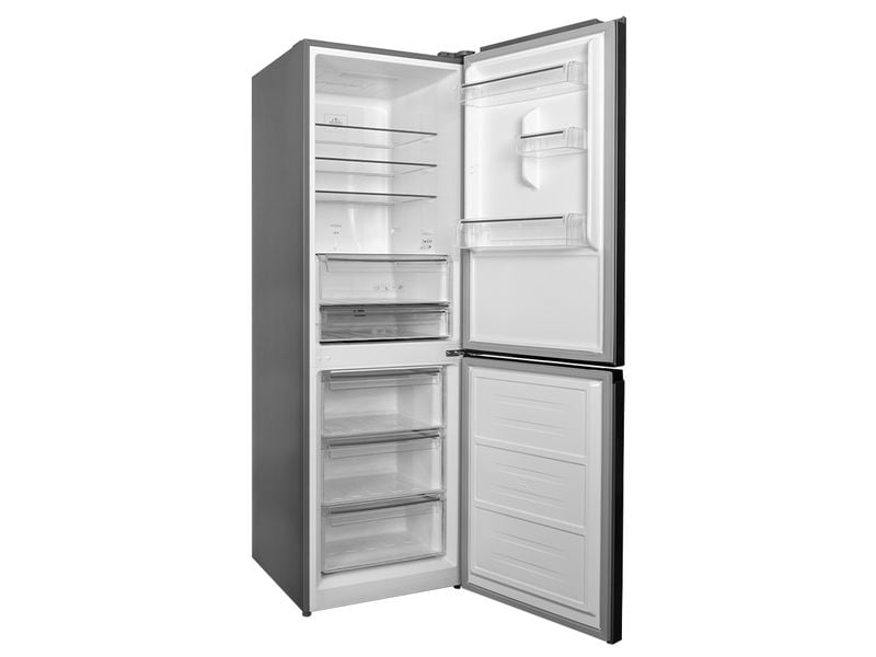 Kibernetik Kühl-Gefrierkombination ECOplus KSTK323 Grau Kombigerät mit Kühlschrank und Gefrierschrank