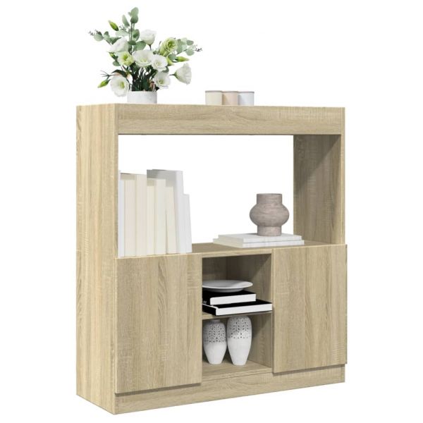 vidaXL Armário Alto 92x33x100 cm Derivados de Madeira Carvalho Sonoma - 2483157221