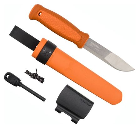 Couteau de survie Mora Kit Kansbol Orange Brûlé avec gaine en polymère-Orange