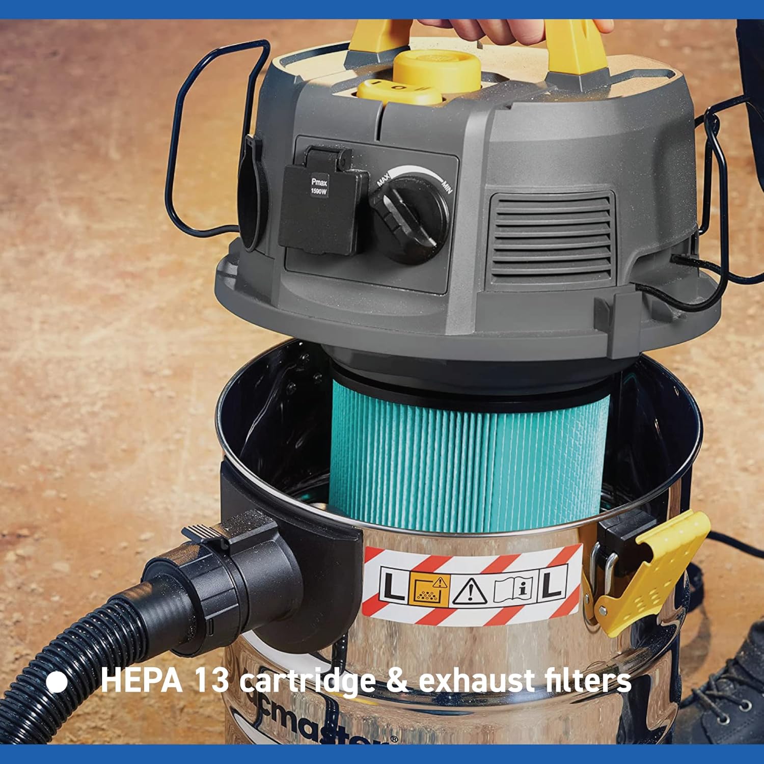 Vacmaster L Class Staubabsaugung 240 V | Industrieller Nass- und Trockensauger mit HEPA 13 Filtration für den gewerblichen und professionellen Einsatz (30 l mit Push-Clean-Filter)
