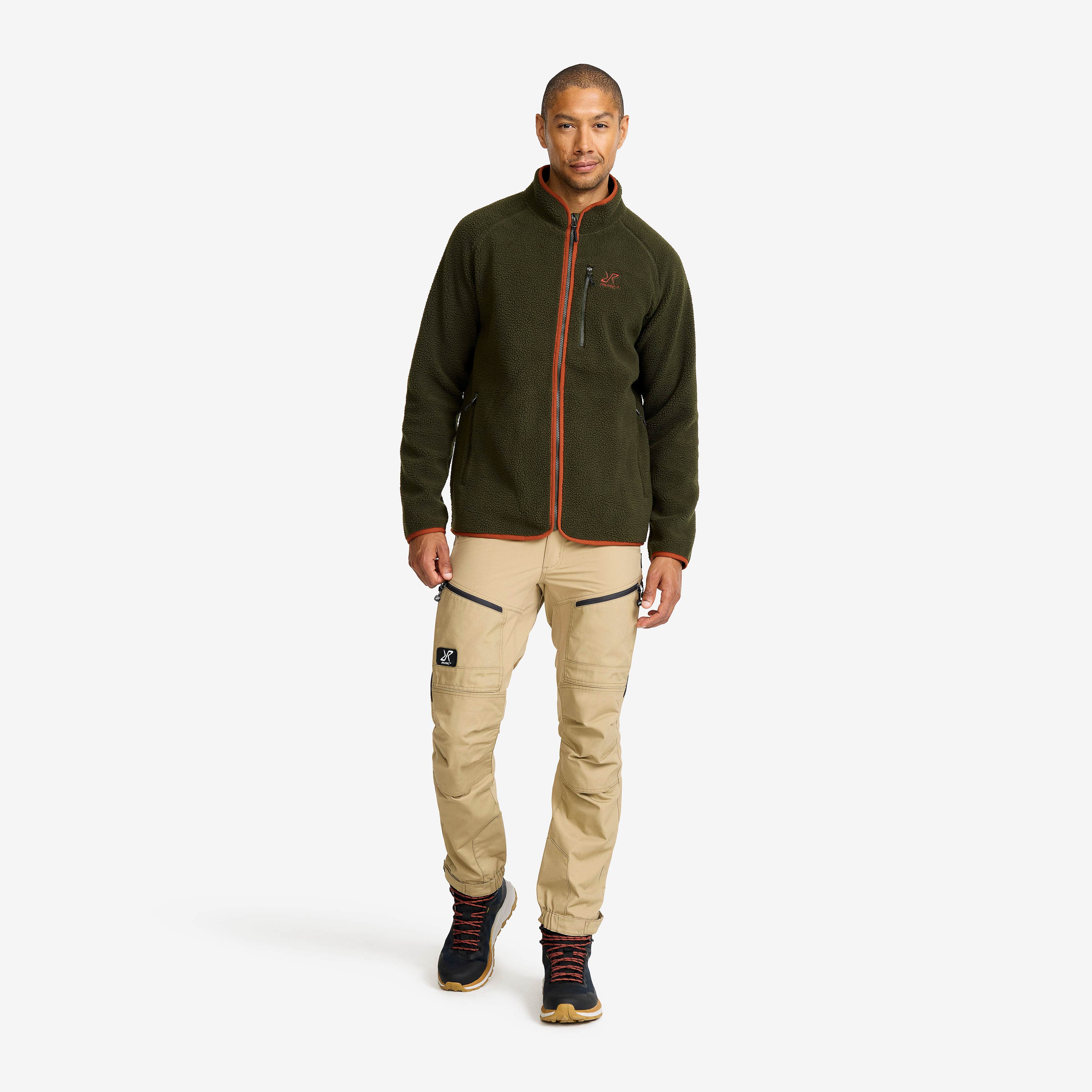 Canyon Full-zip Pile Fleece Herre Forest Night/Rusty Orange
