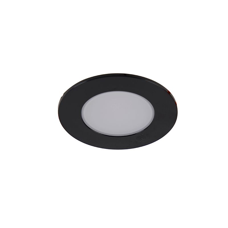 Set van 6 inbouwspots zwart incl. LED 3-staps dimbaar IP65 - Blanca