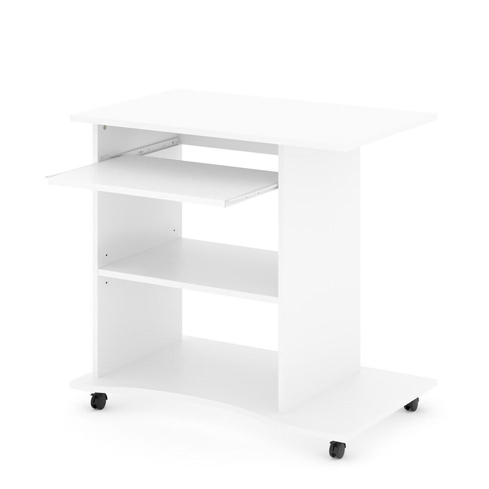 VICCO Computertisch HARM Tisch Bürotisch Laptoptisch Büro Schreibtisch rollbar Weiß