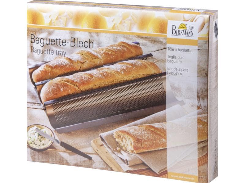 RBV Birkmann Brot-Backform Laib & Seele Baguette Für 3 Baguettes von 250 bis 300 g