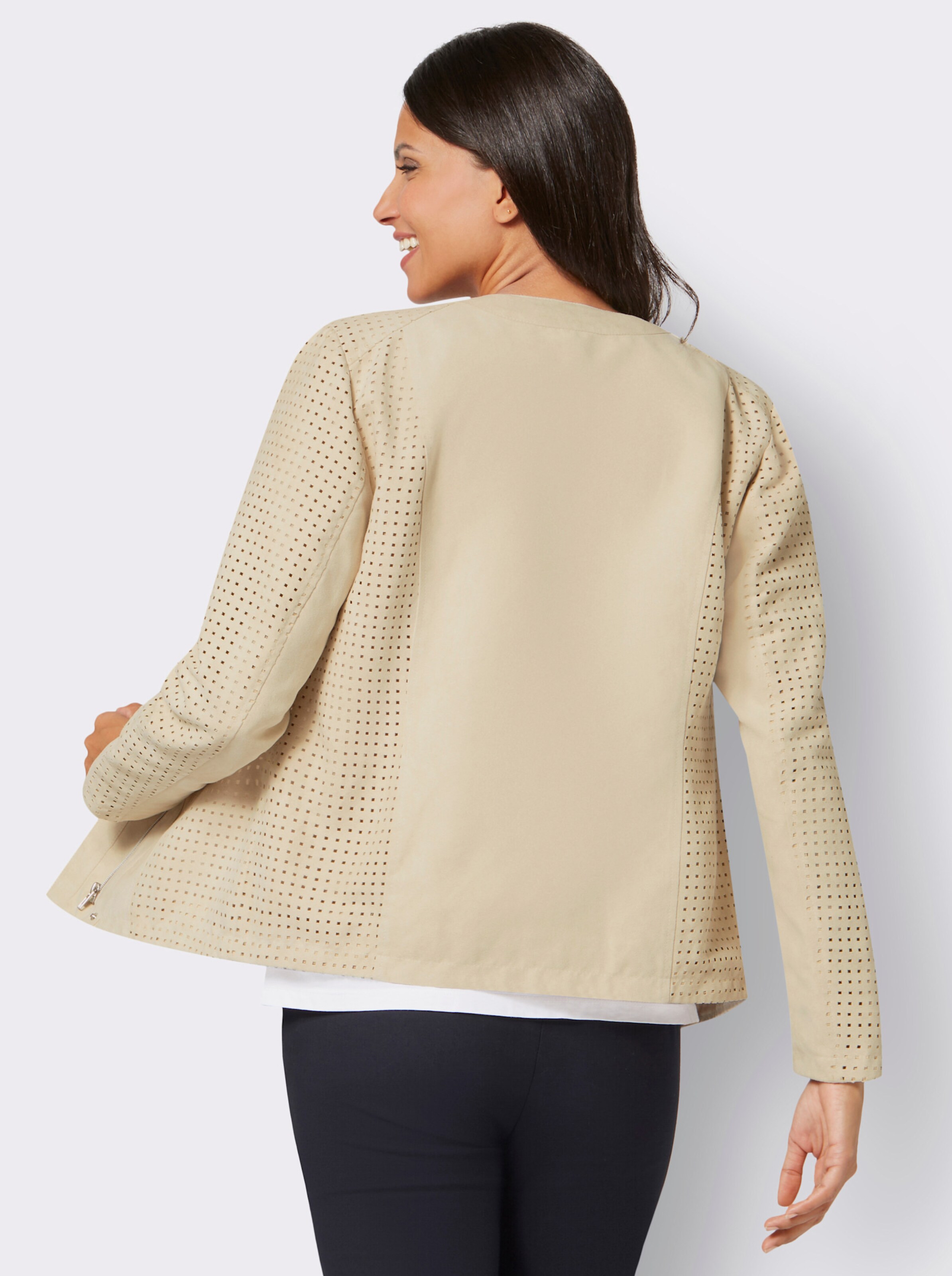 Lederimitat-Jacke