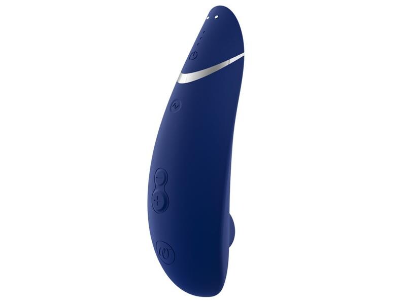 Womanizer Vibrator Premium 2 blueberry Auflegevibrator mit Pleasure Air Stimulator für genussvolle Momente