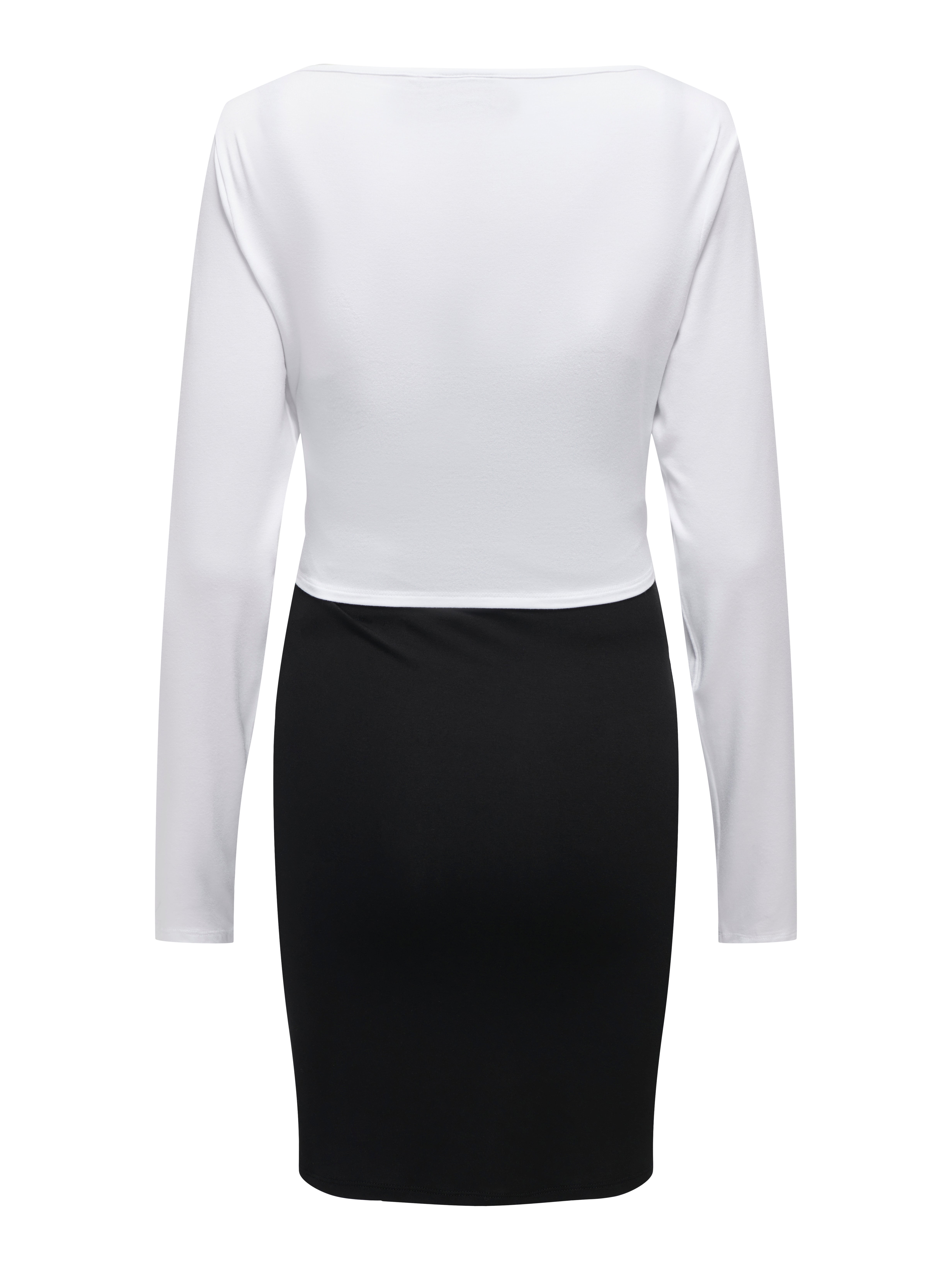 OLMSTRIPE Langes Kleid Black