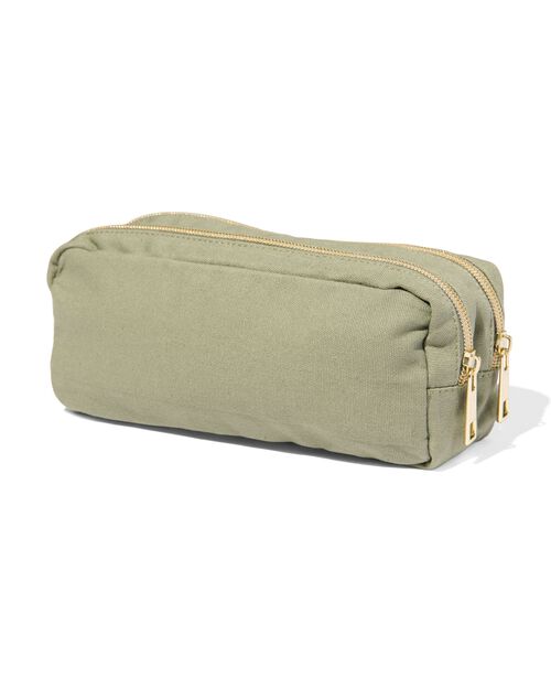 trousse avec double zip lin