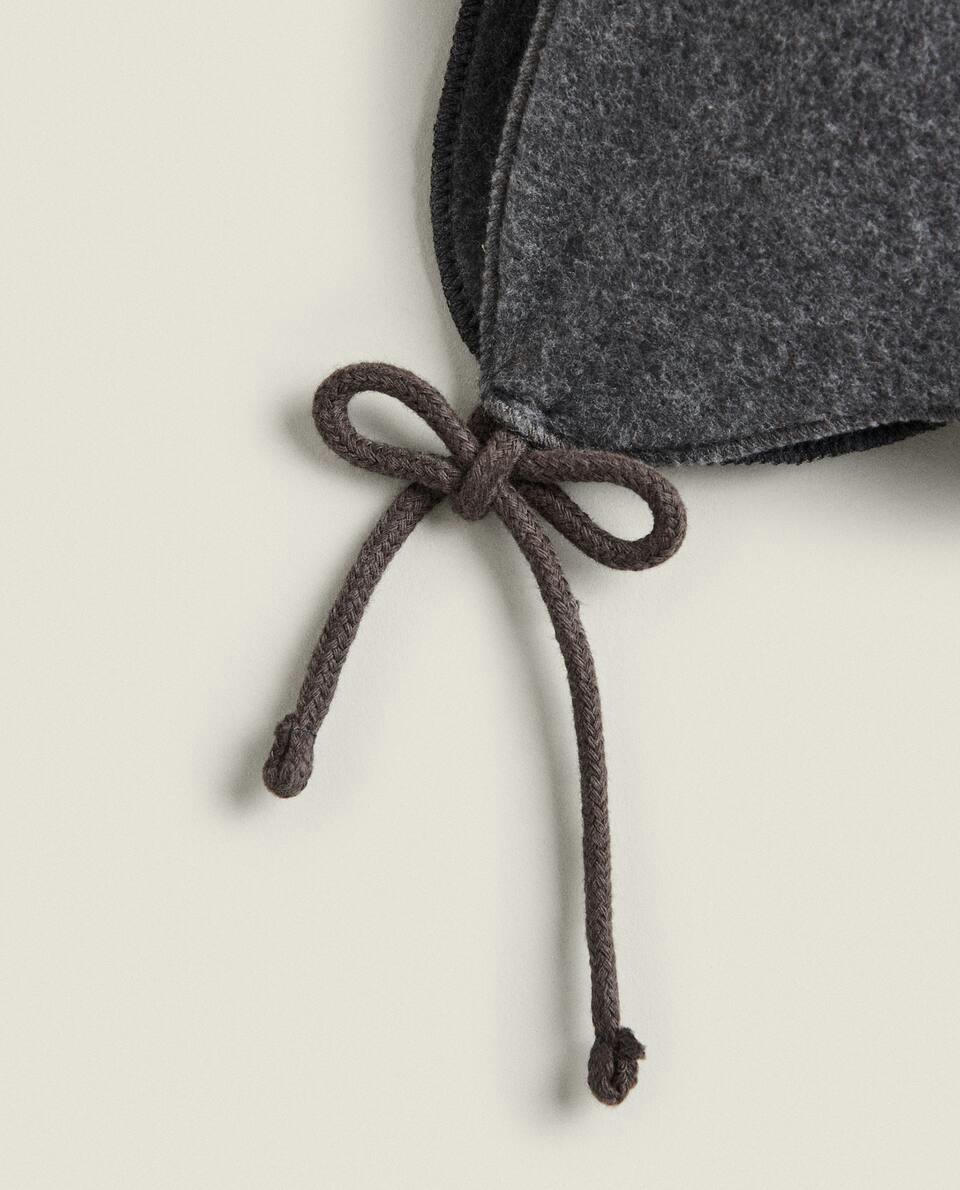 Gorro de lã cinza