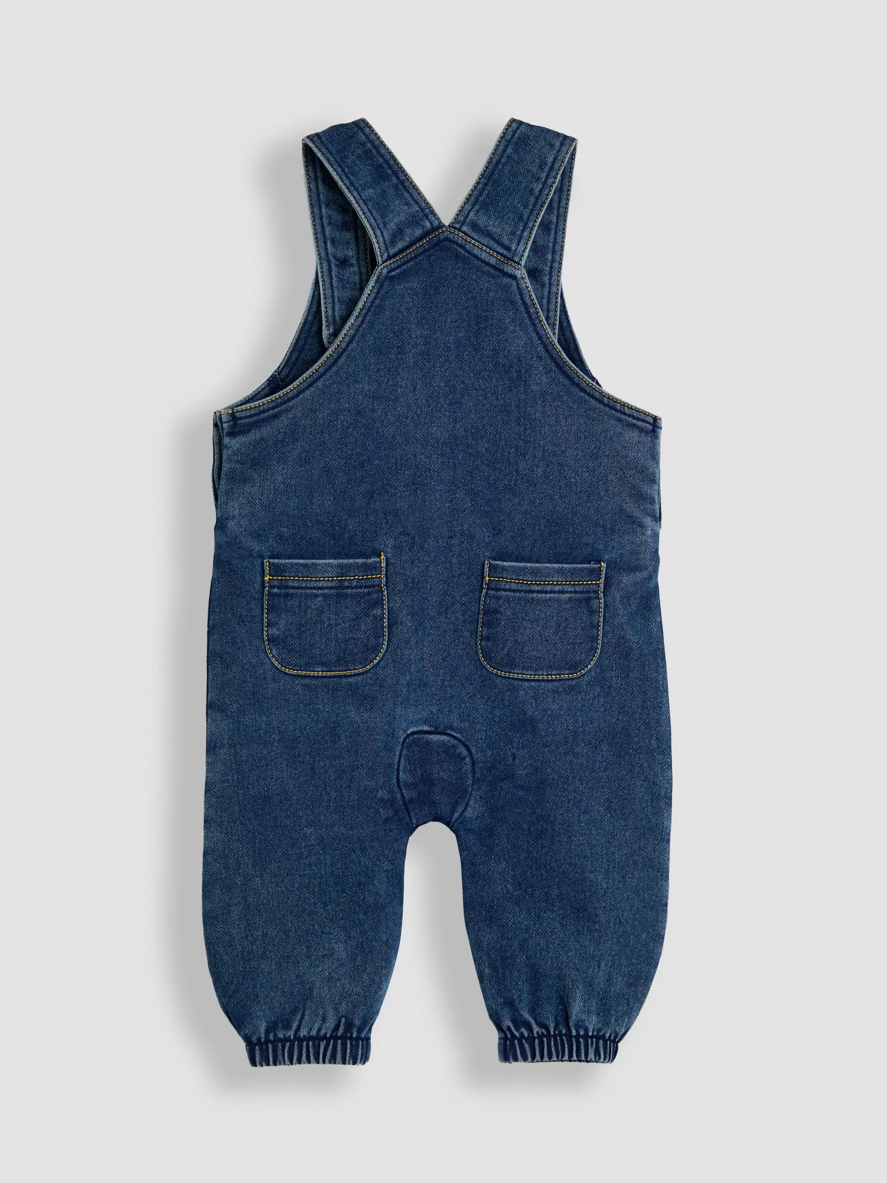JoJo Maman Bébé 2-Piece Denim Dungarees & Top Set