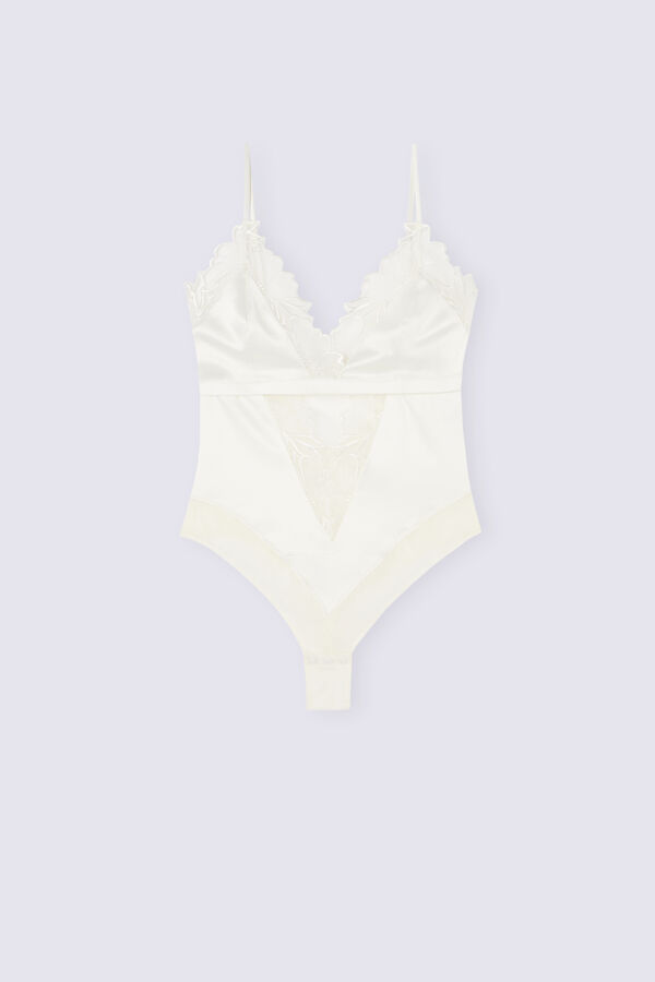 Body de cetim e renda Darlings