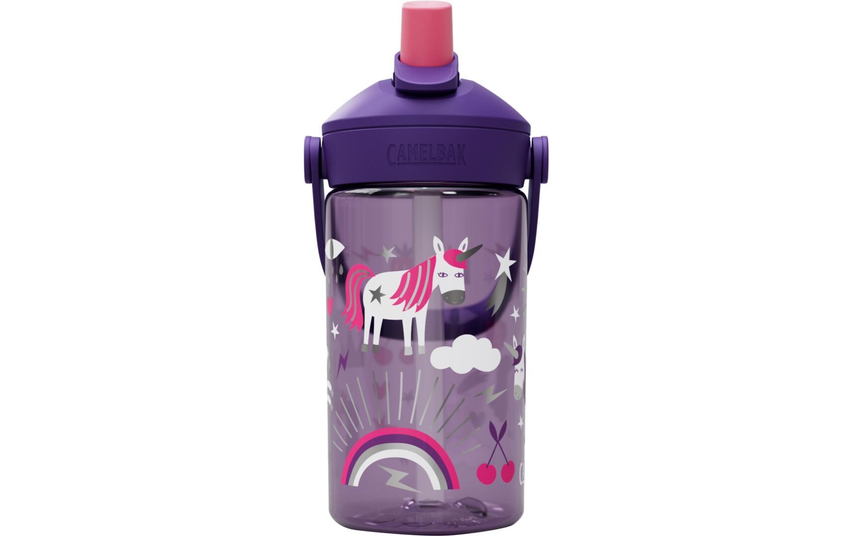 Trinkflasche Thrive Flip Straw Kids unicorn party 400 mlFlasche aus Tritan für Kinder