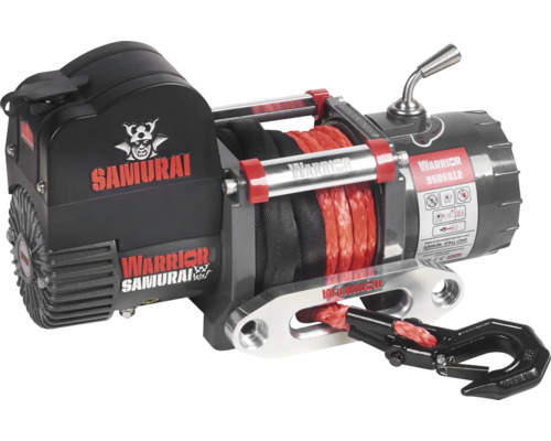 Warrior Short Drum 9500LB / 4,3 t 12V elektrische lier met synthetisch touw