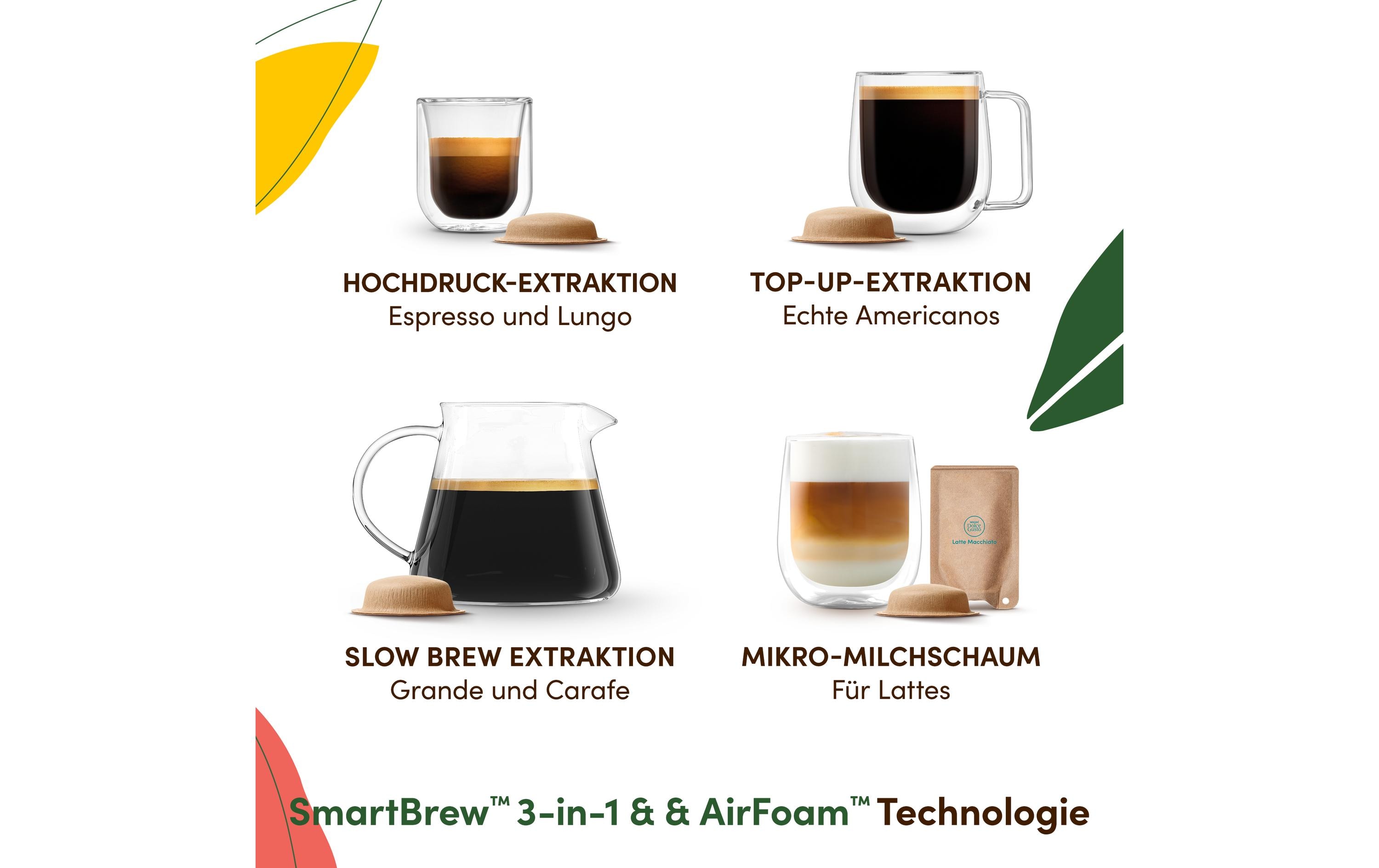 Portionskaffeemaschine Nescafé Dolce Gusto Neo Barista Weiss<br>Einfache Zubereitung von Espressos, Ristrettos, Lungos, Americanos und Slow Brew-Getränken
