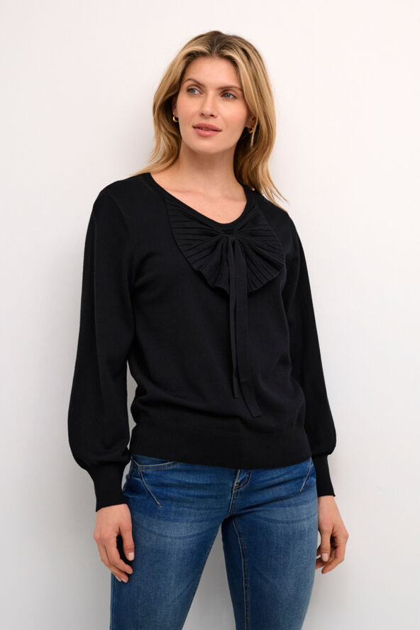 Cream CRVillea Knit Pullover Pitch black