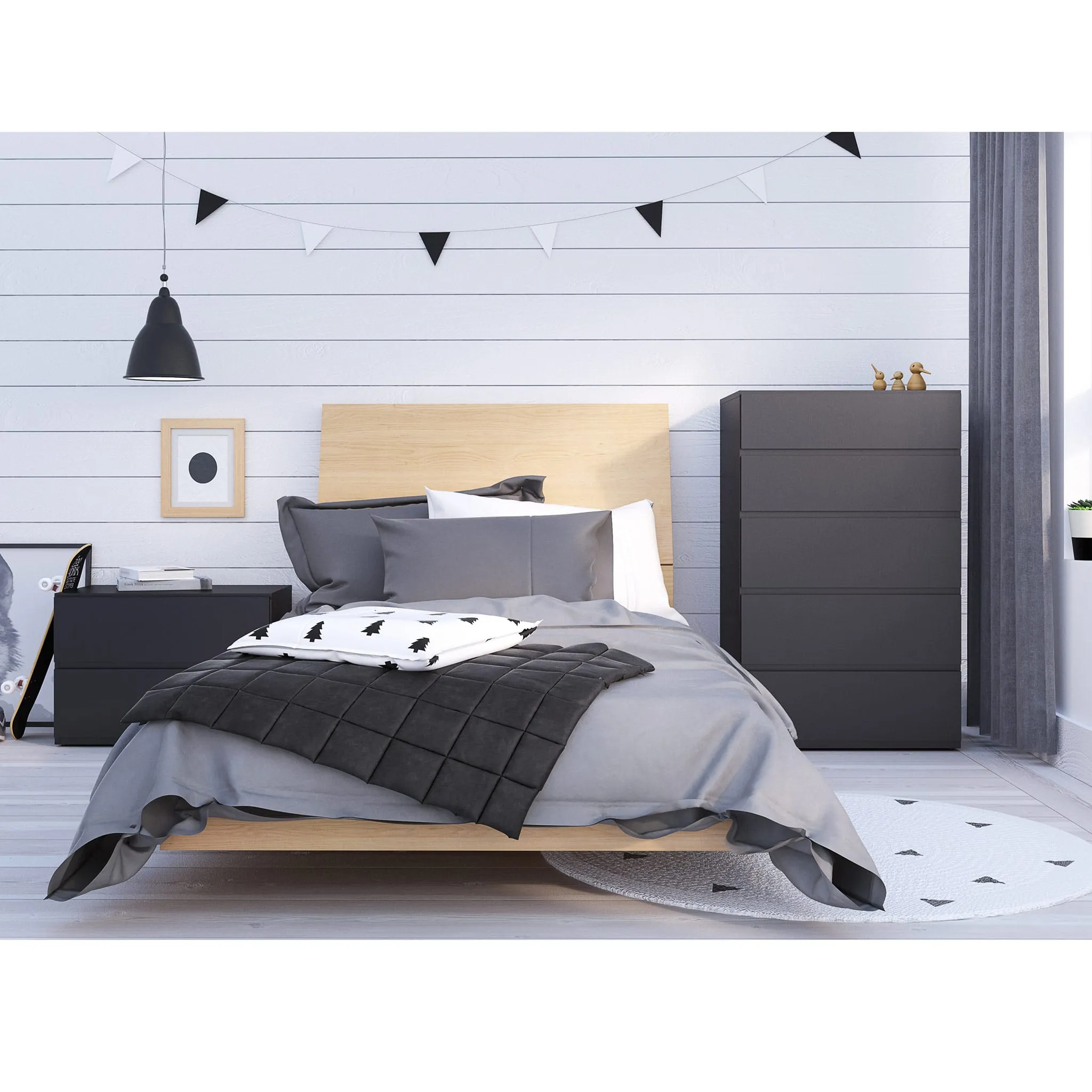 Nexera Table de Nuit Avenue - Noir