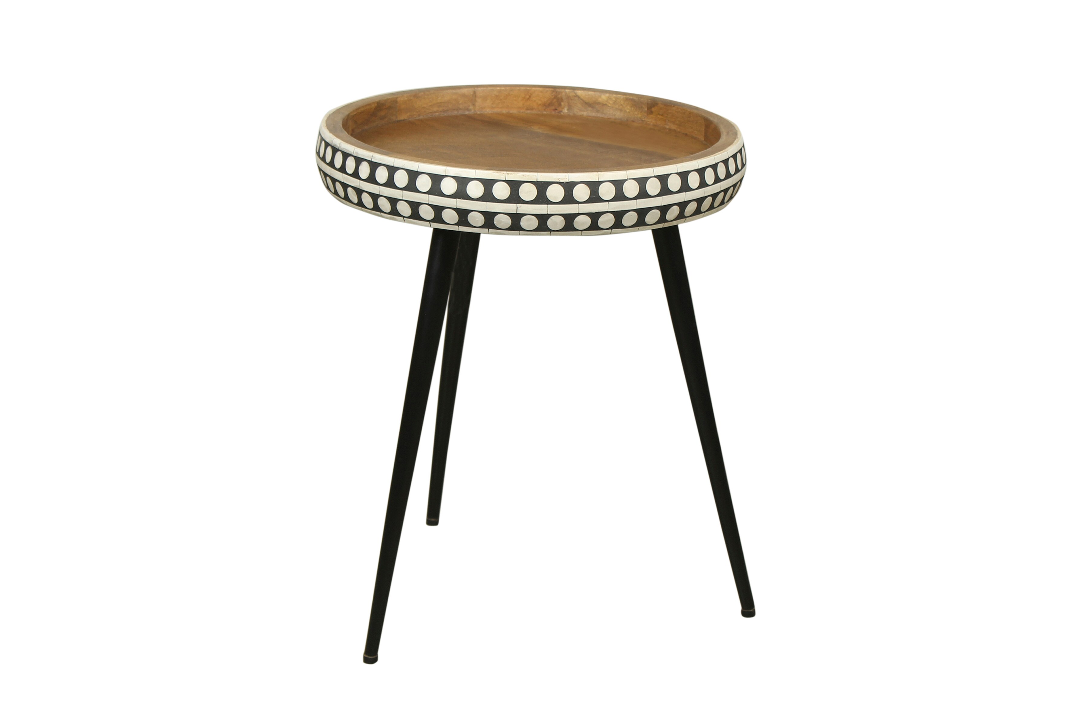 byLIVING Beistelltisch JANA, Breite 35 cm, Mangoholz natur/schwarz