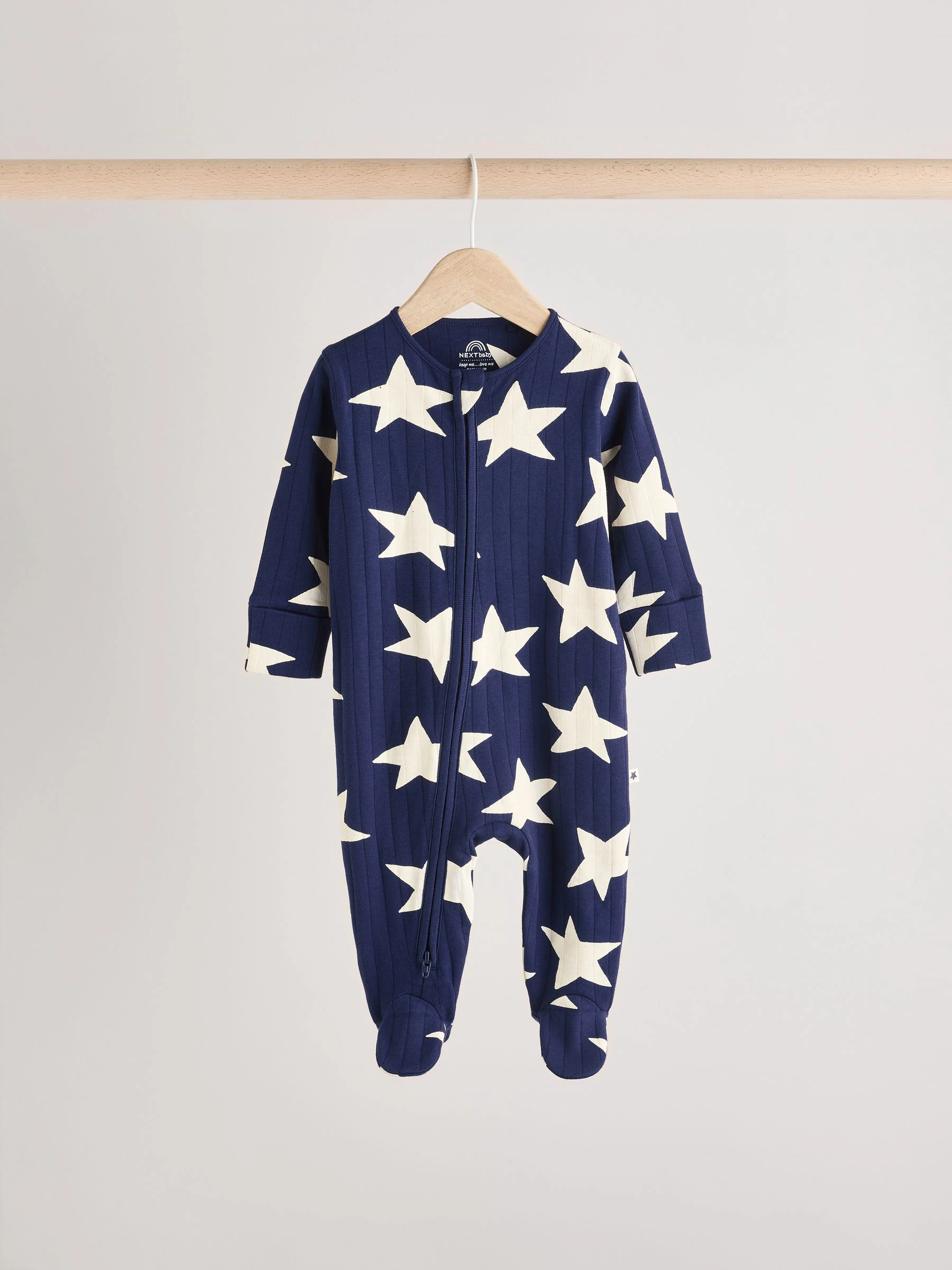 Marineblauw - Sterrenpyjama's 3 set (0mnd-2jaar)