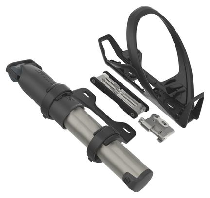 Porte-Bidon Multifonction Syncros iS Cache 2.0HV Noir   Multi-Outil iS Cache 8CT (8 Fonctions)   Pompe à Main 2.0HV (Max 70 psi / 4.8 bar)
