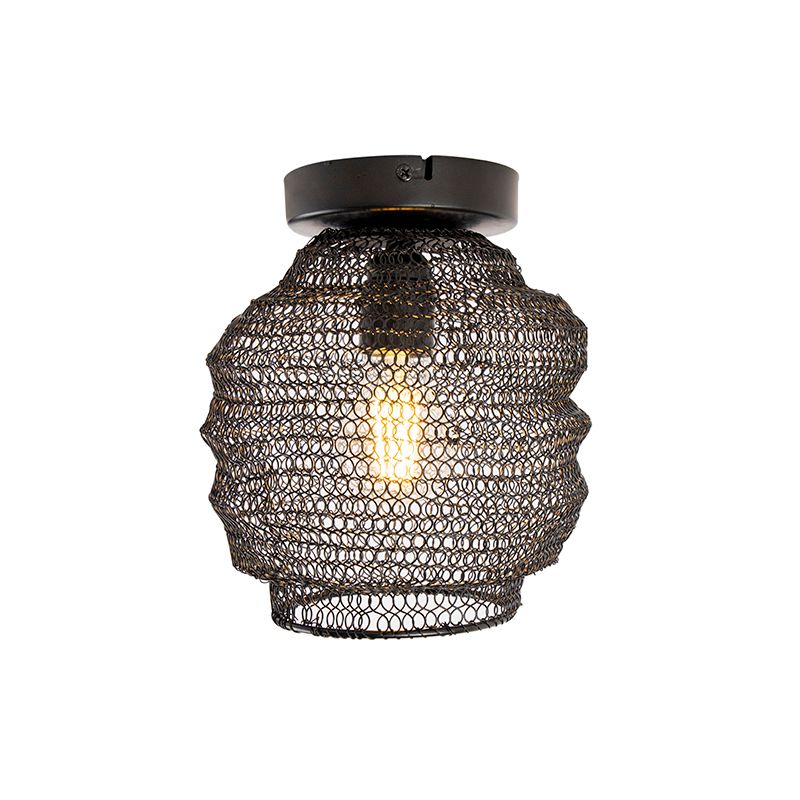 Oosterse plafondlamp zwart - Nidum Bene