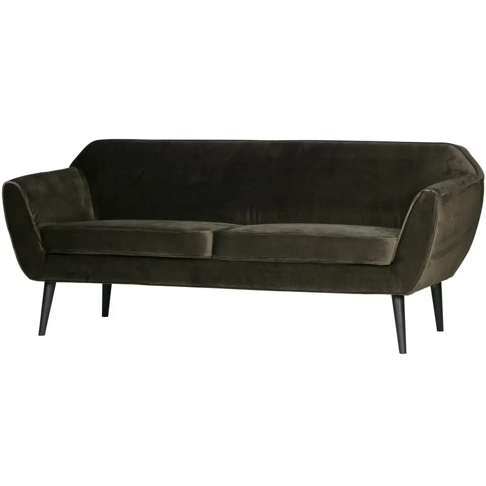 WOOOD Rocco 2-Zits Bank - Velvet - Warm Groen - 75x187x82
