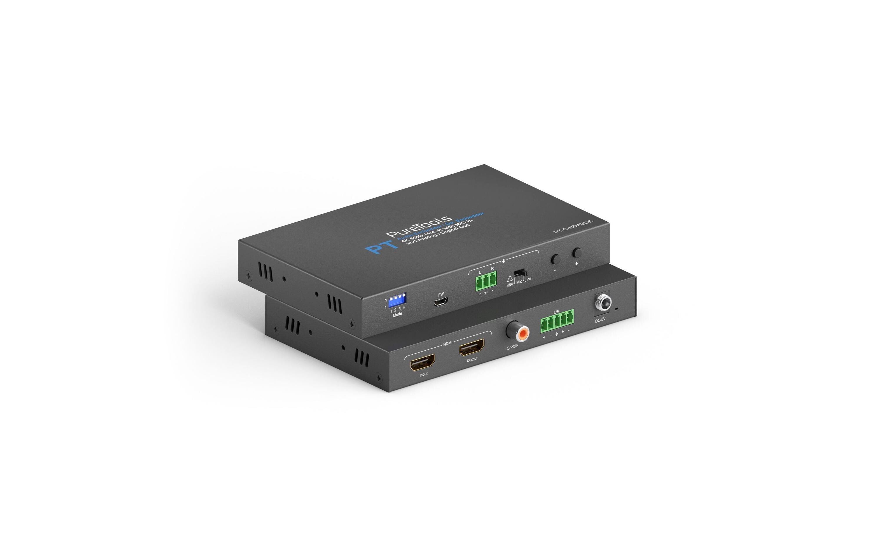 Audio Extraktor PT-C-HDAEDE HDMI<br>4K 18Gbps HDMI Audio De-Embedder und Embedder