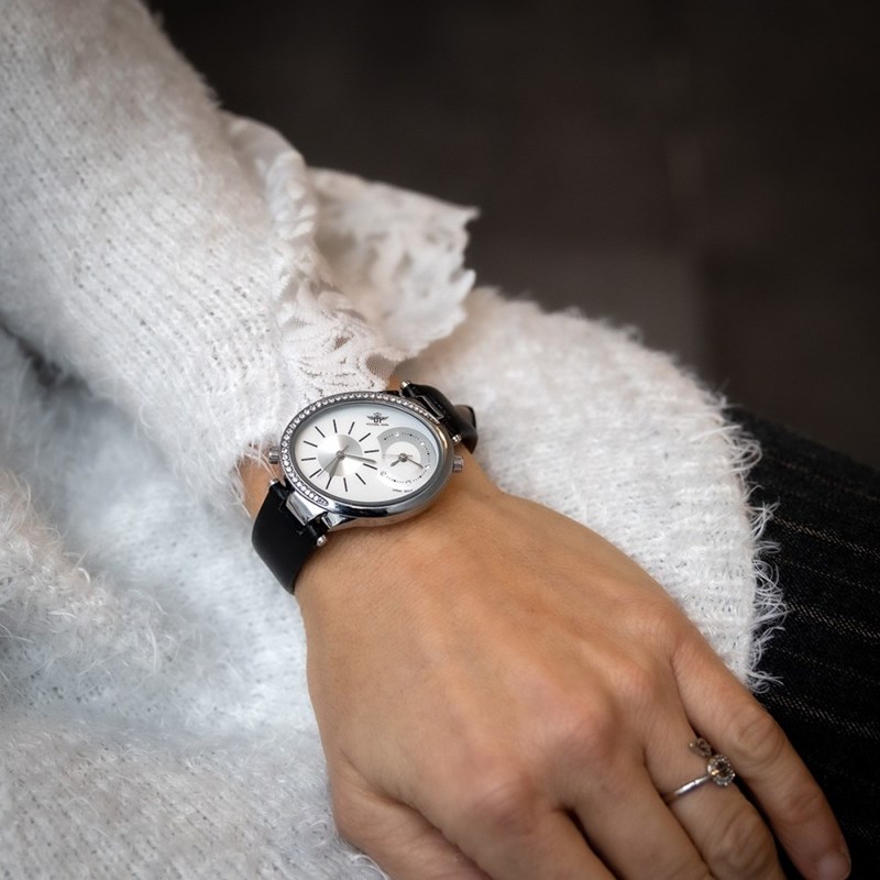 Montre Femme M. JOHN bracelet Cuir Noir