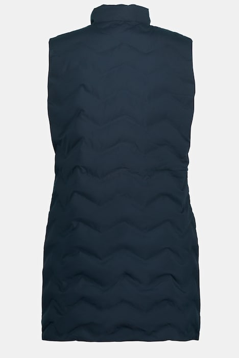 Wende-Weste, uni/Metallic, Stehkragen, ärmellos