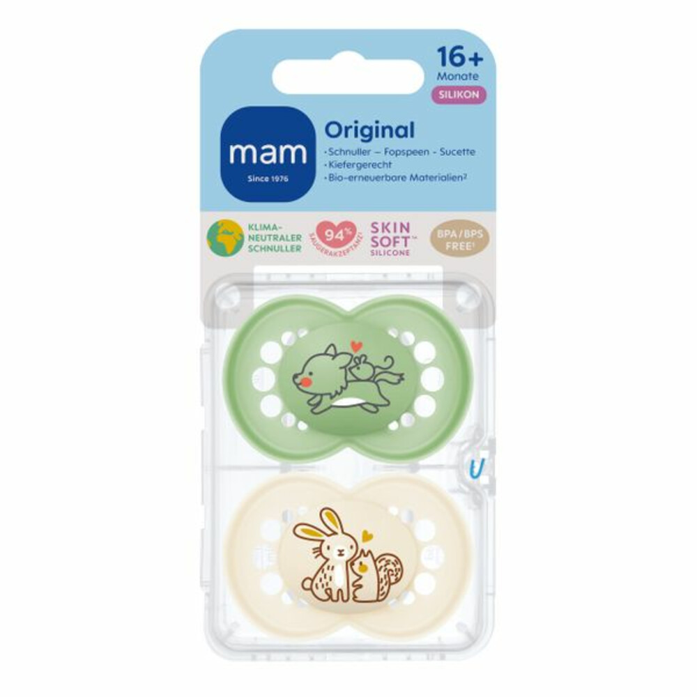 MAM Fopspeen Original Silikon 16+ mnd Universeel2 stuks
