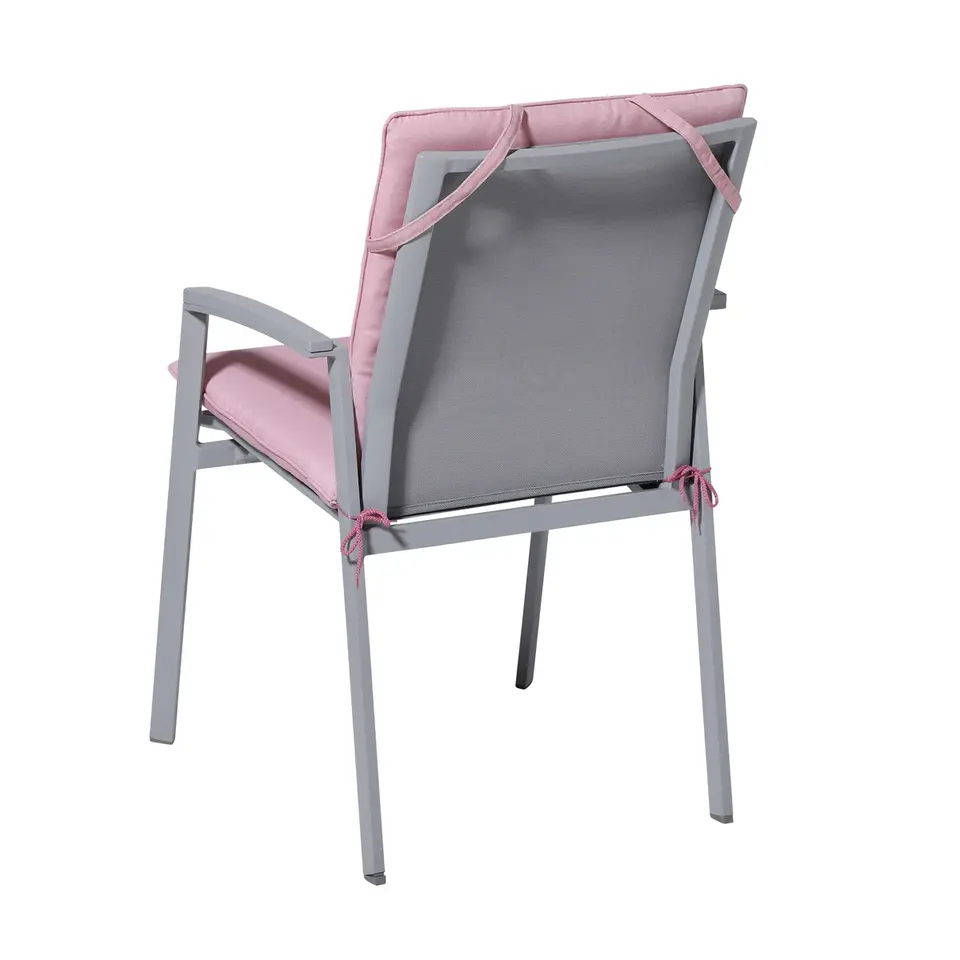 Madison - Stapelstoelkussen Panama soft pink - Ca. 97x49 cm - Set van 4