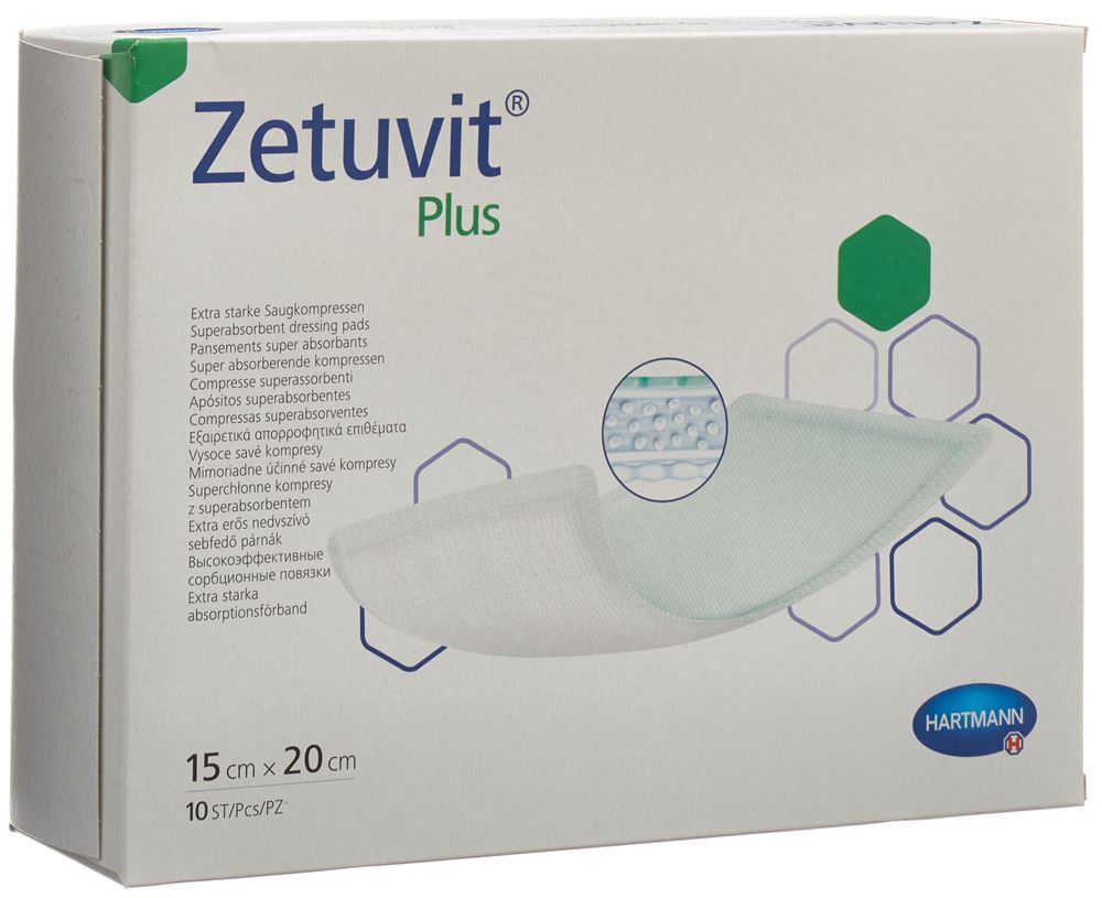 ZETUVIT Plus Absorptionsverband 15x20cm 10 Stk