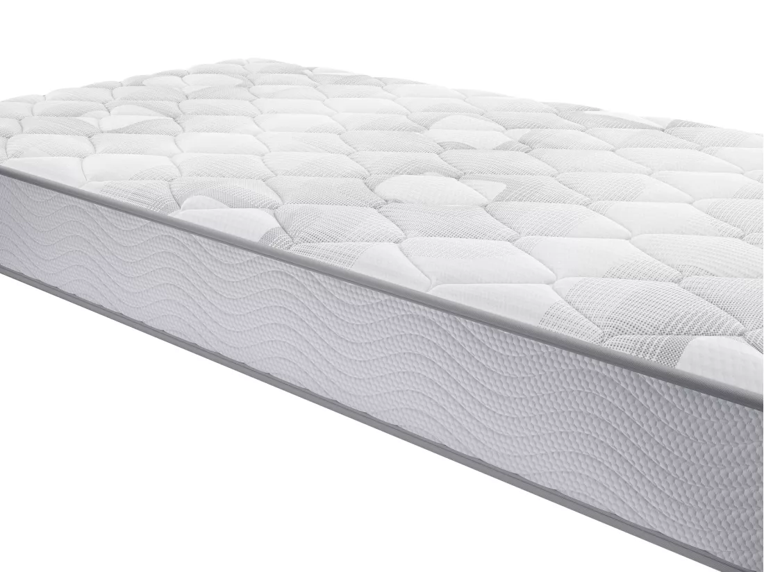 Ensemble 90 x 190 cm sommier coffre naturel clair + matelas ressorts ensachés ép.20cm - SONGE de YSMÉE