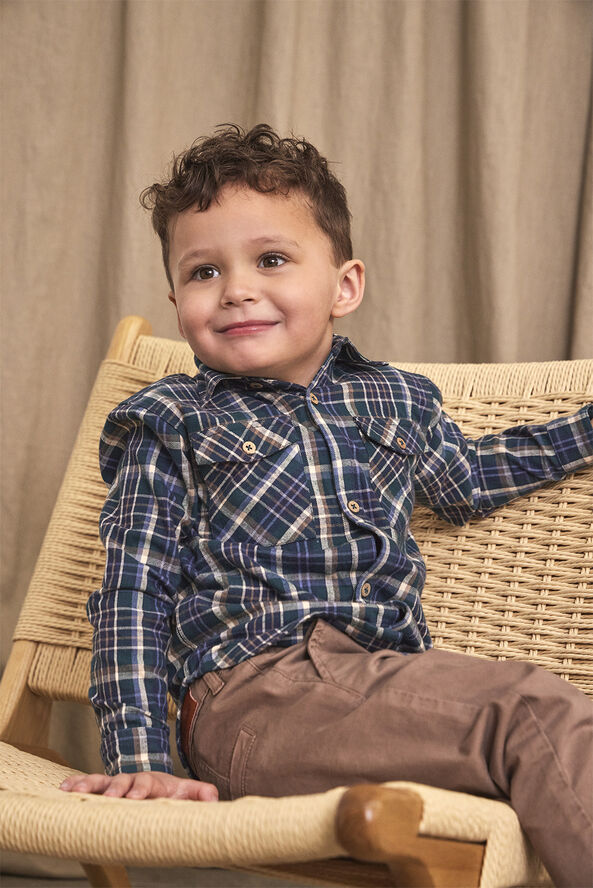 En Fant Shirt LS Check Green gables