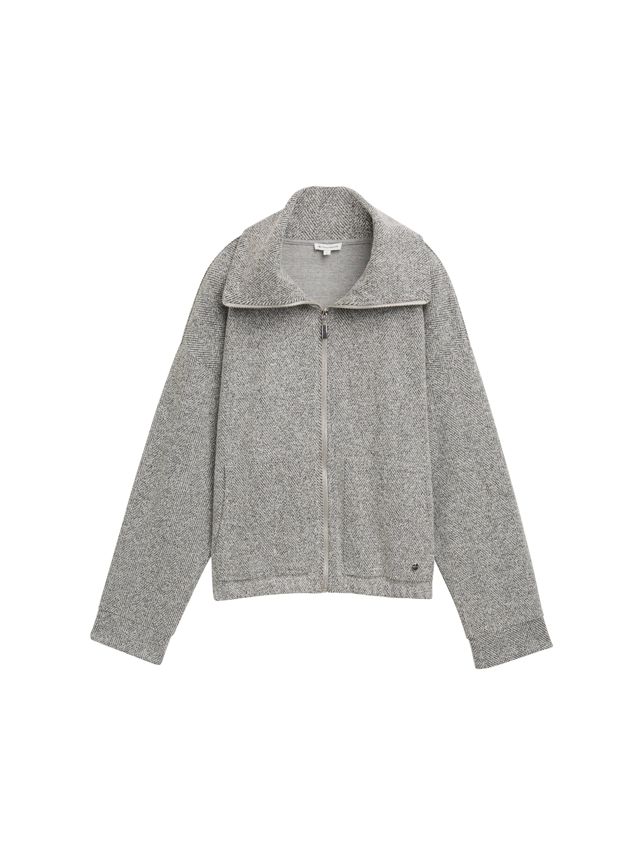 TOM TAILOR Sweatjacke , mit grossem Stehkragen
