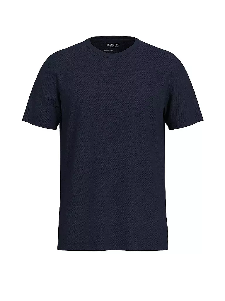 SELECTED T-Shirt SLHASPEN blau