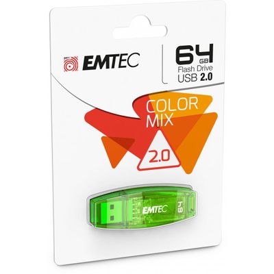 Emtec C410 Color Mix - clé USB 2.0 - 64 Go - vert
