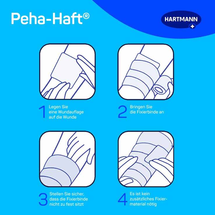 peha-haft® Kohäsive Fixierbinde latexfrei 6 cm x 4 m, 1 St