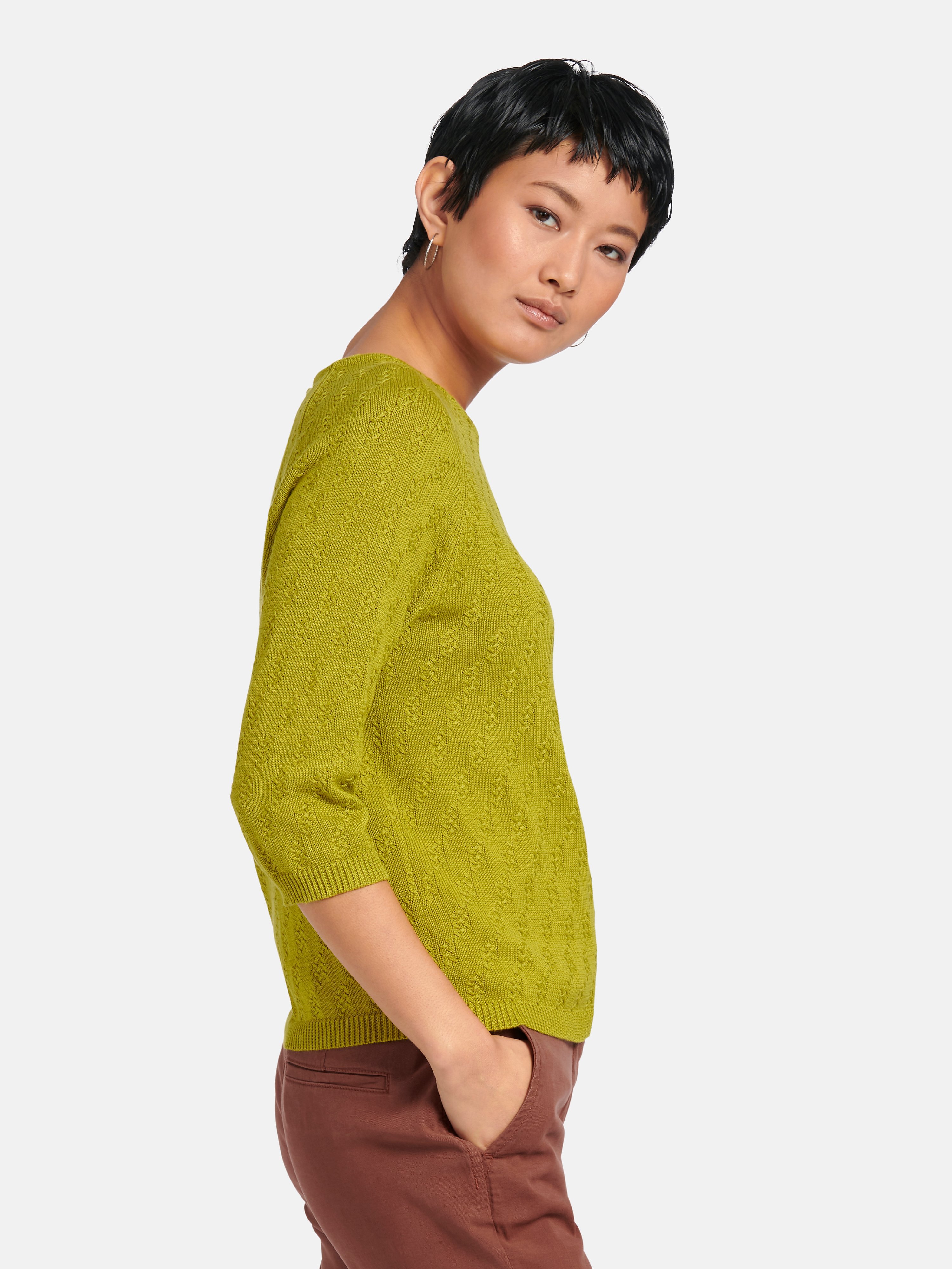 Rundhals-Pullover aus 100% SUPIMA®-Baumwolle