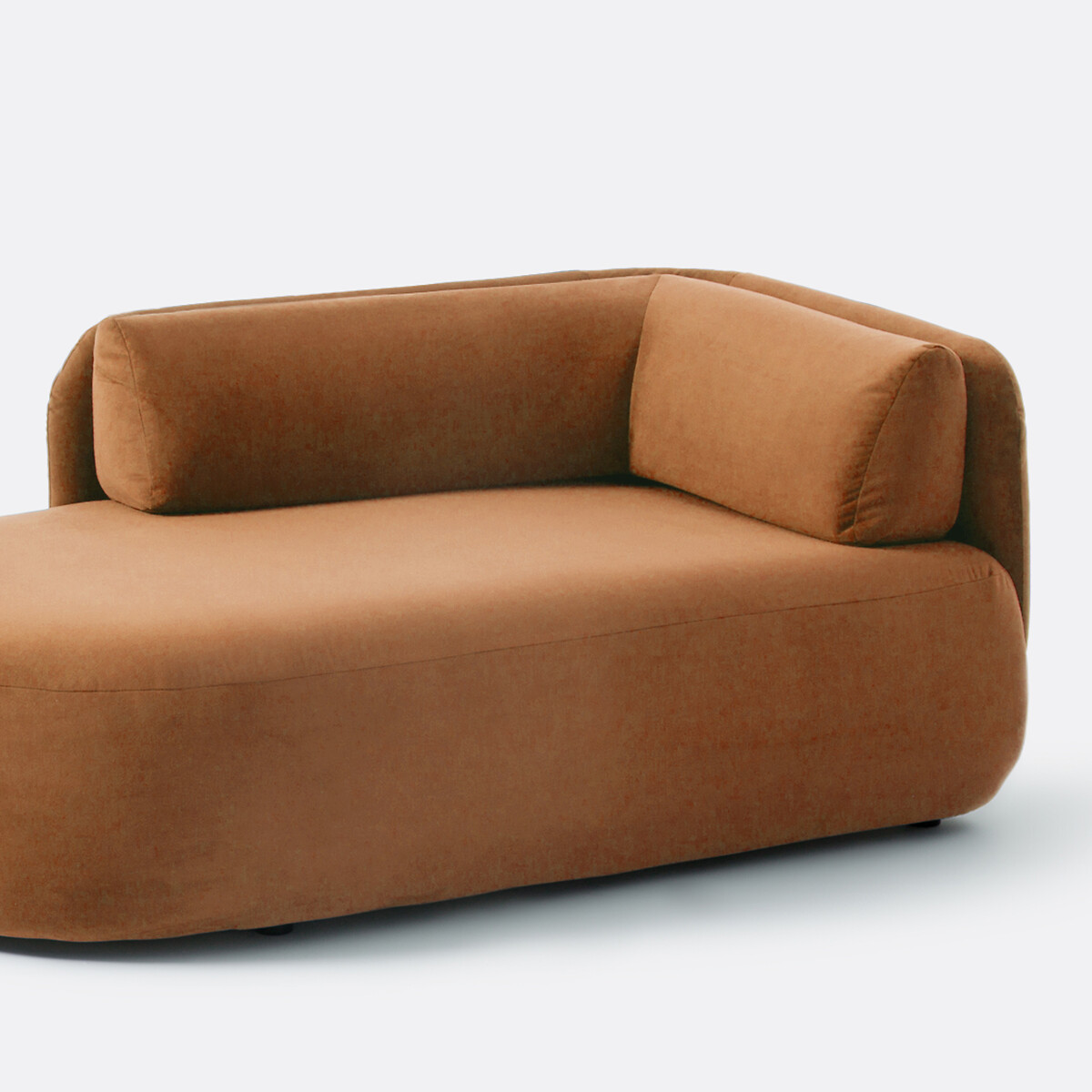 LA REDOUTE INTERIORS<br>Links de cadeira comprida, fluweel, Meridiano