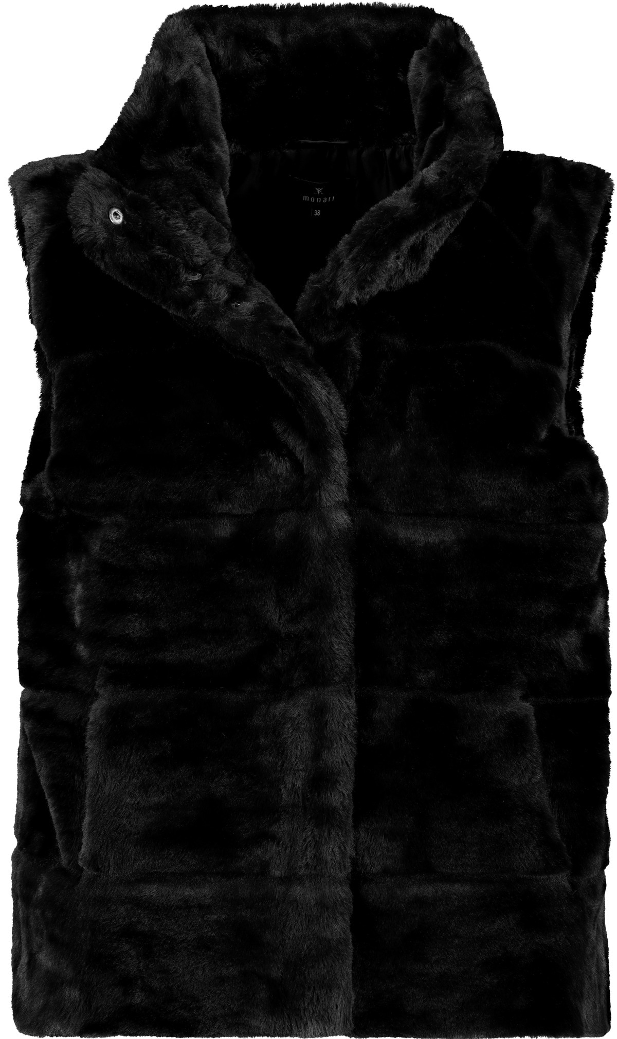Monari Fellimitatweste »Weste Basic fake fur«, Mit Rundhalsausschnitt mit Stehkragen
