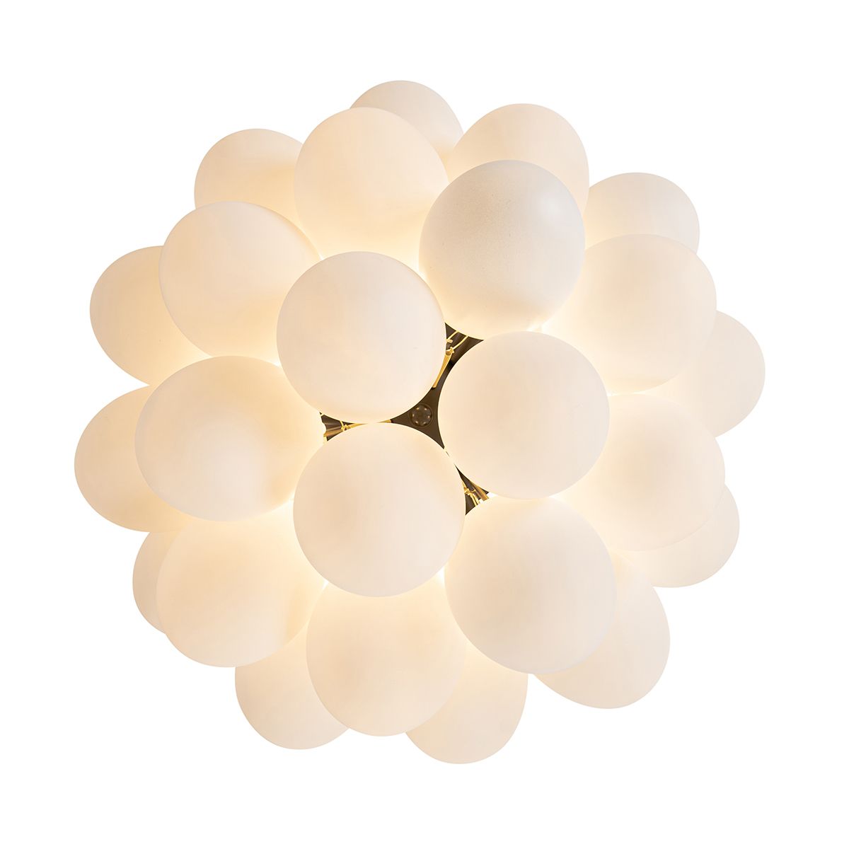 Smart plafondlamp zwart met opaal glas 6-lichts incl. 6 Wifi G9 - Uvas