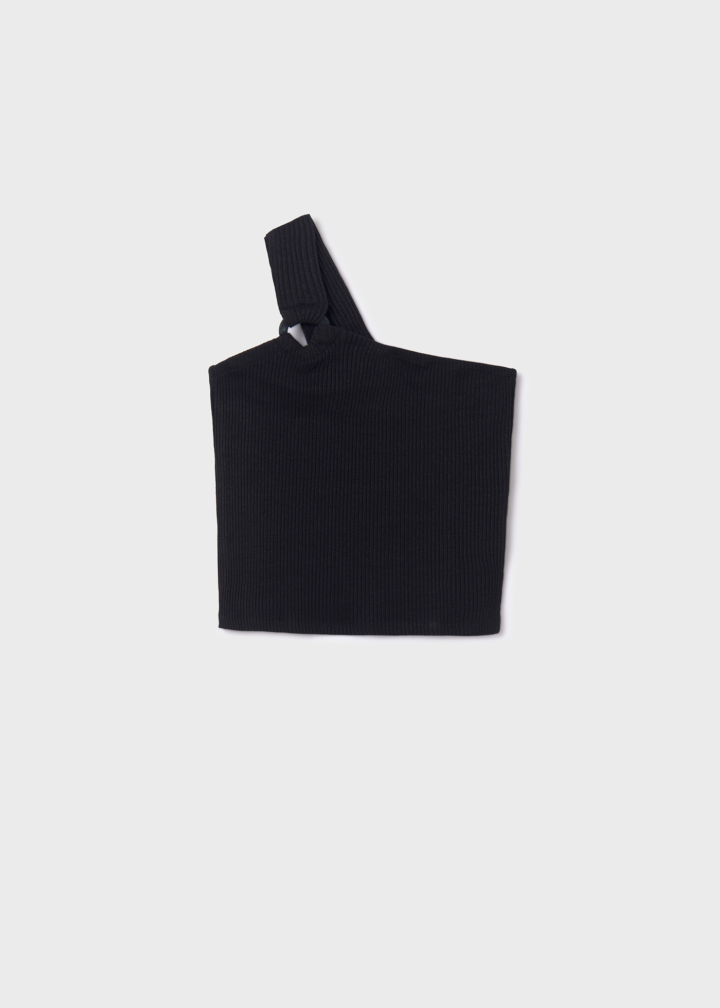 Camiseta assimétrica canelada Better Cotton para meninas